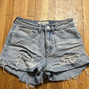 PacSun Light Blue Distressed Jean Shorts